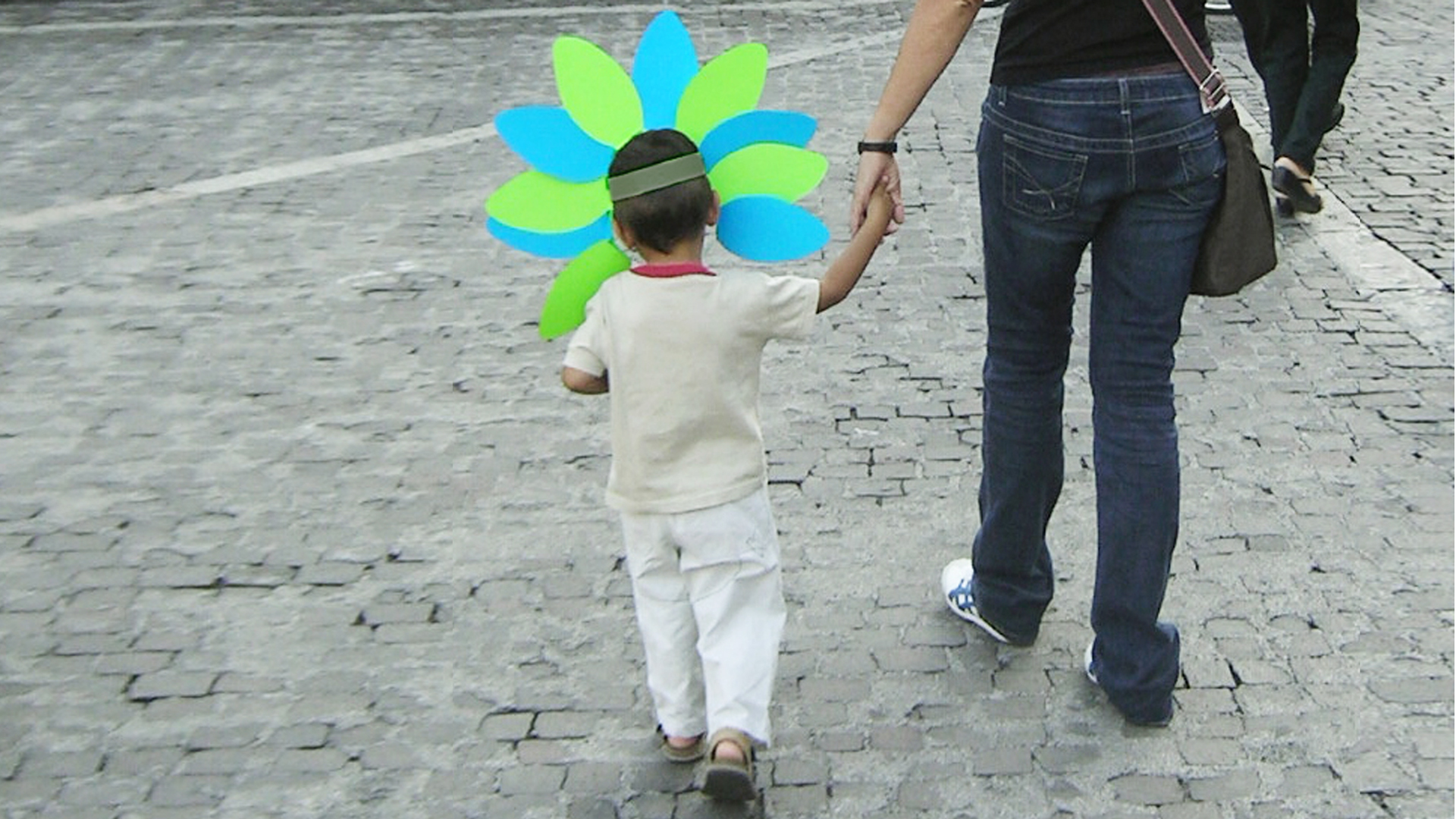 A paper flower-hat for children